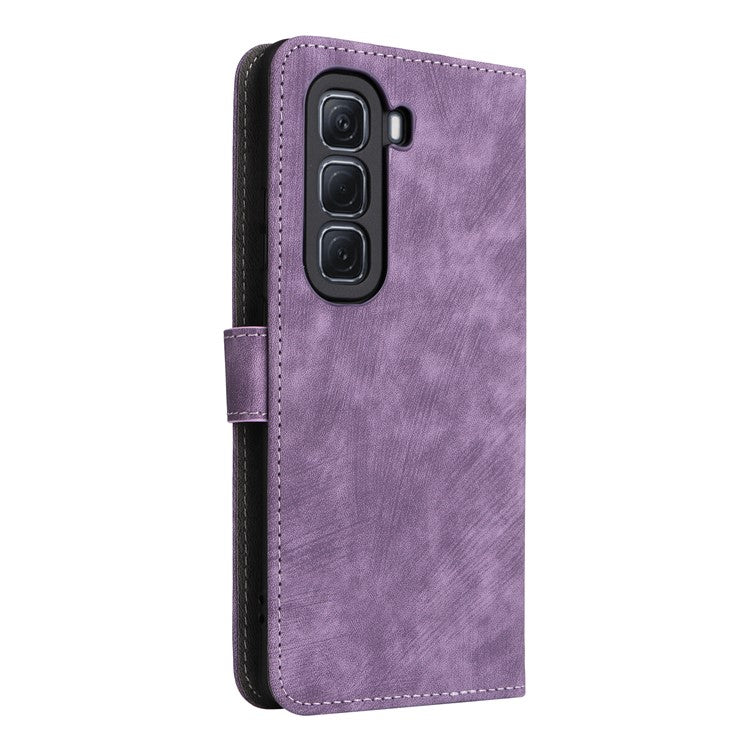 For Infinix Hot 50 Pro 4G X6881 Wallet Phone Case RFID Blocking PU Leather Flip Cover Stand View - Purple