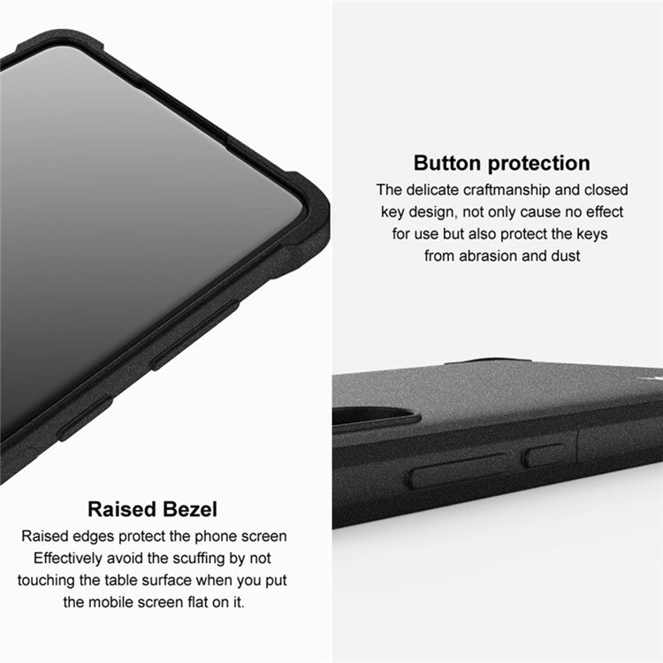 IMAK For Motorola Moto X30 Pro 5G / Edge 30 Ultra 5G Matte TPU Protective Cover Four Corner Airbag Phone Drop-proof Case - Black