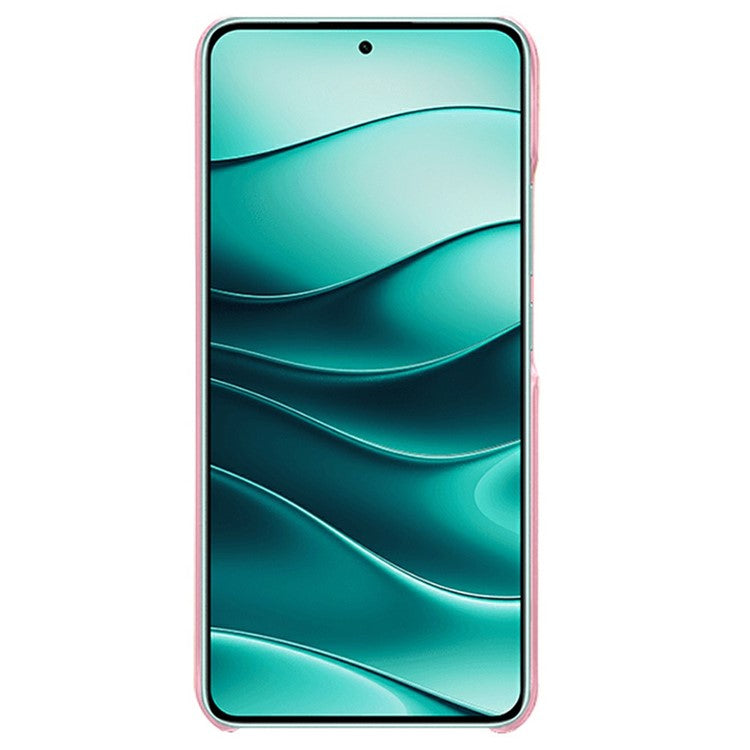 For Xiaomi Redmi Note 14 5G Case Dual Card Slots PU Leather + Hard PC Phone Cover - Rose Gold