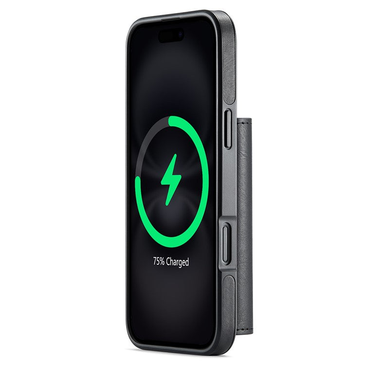 MAGKING K2 Series For iPhone 16 Plus Case Compatible with MagSafe PC+TPU+PU Phone Cover - Black