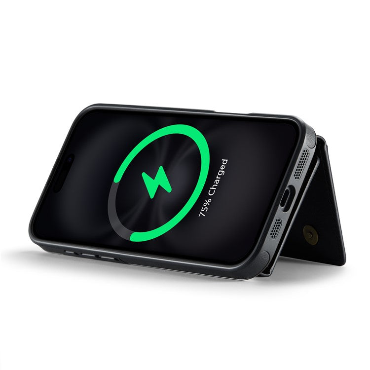 MAGKING K2 Series For iPhone 16 Plus Case Compatible with MagSafe PC+TPU+PU Phone Cover - Black