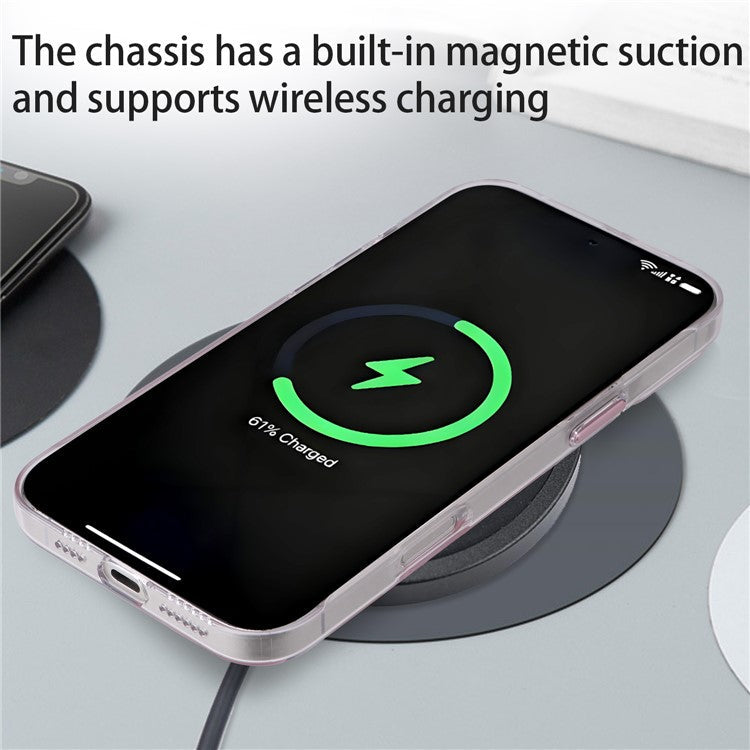 For iPhone 16 Pro Magnetic Case Compatible with MagSafe 1.0mm Ultra Thin PC Back Cover - White