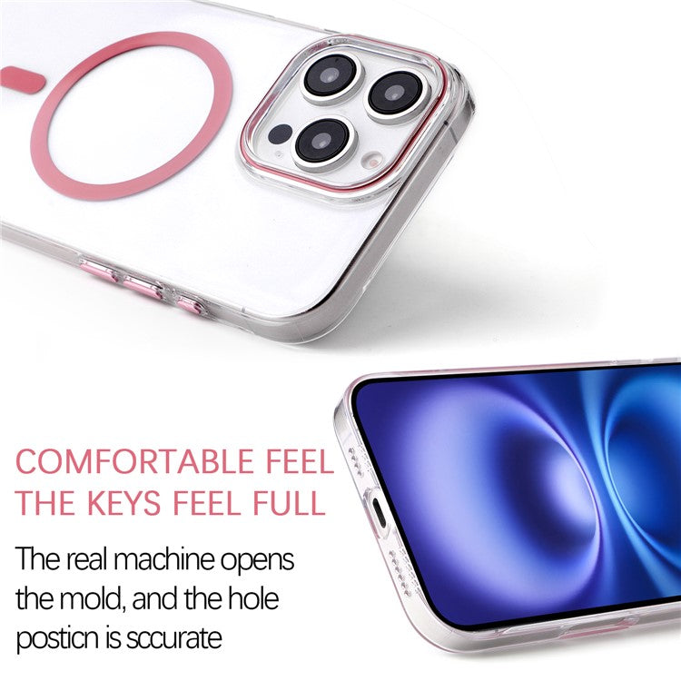 For iPhone 16 Pro Magnetic Case Compatible with MagSafe 1.0mm Ultra Thin PC Back Cover - White