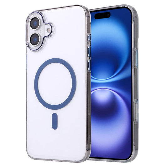 For iPhone 16 Plus Magnetic Case Compatible with MagSafe 1.0mm Ultra Thin PC Back Cover - Blue