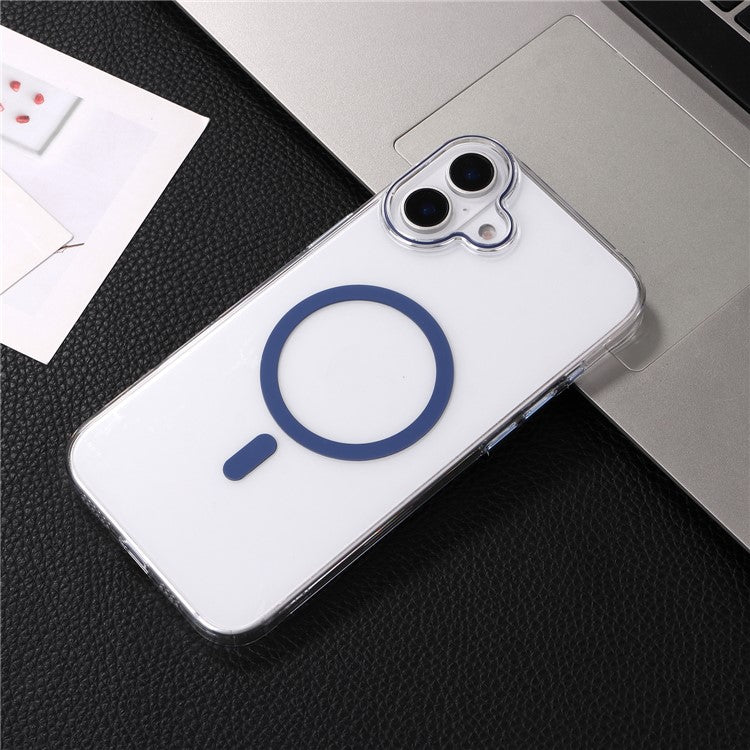For iPhone 16 Plus Magnetic Case Compatible with MagSafe 1.0mm Ultra Thin PC Back Cover - Blue