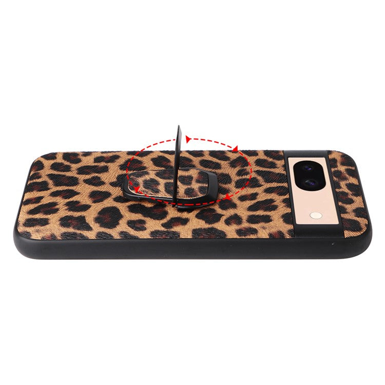 For Google Pixel 8a Case Kickstand Leather+TPU+PC Phone Back Cover - Black Glittery Sequins