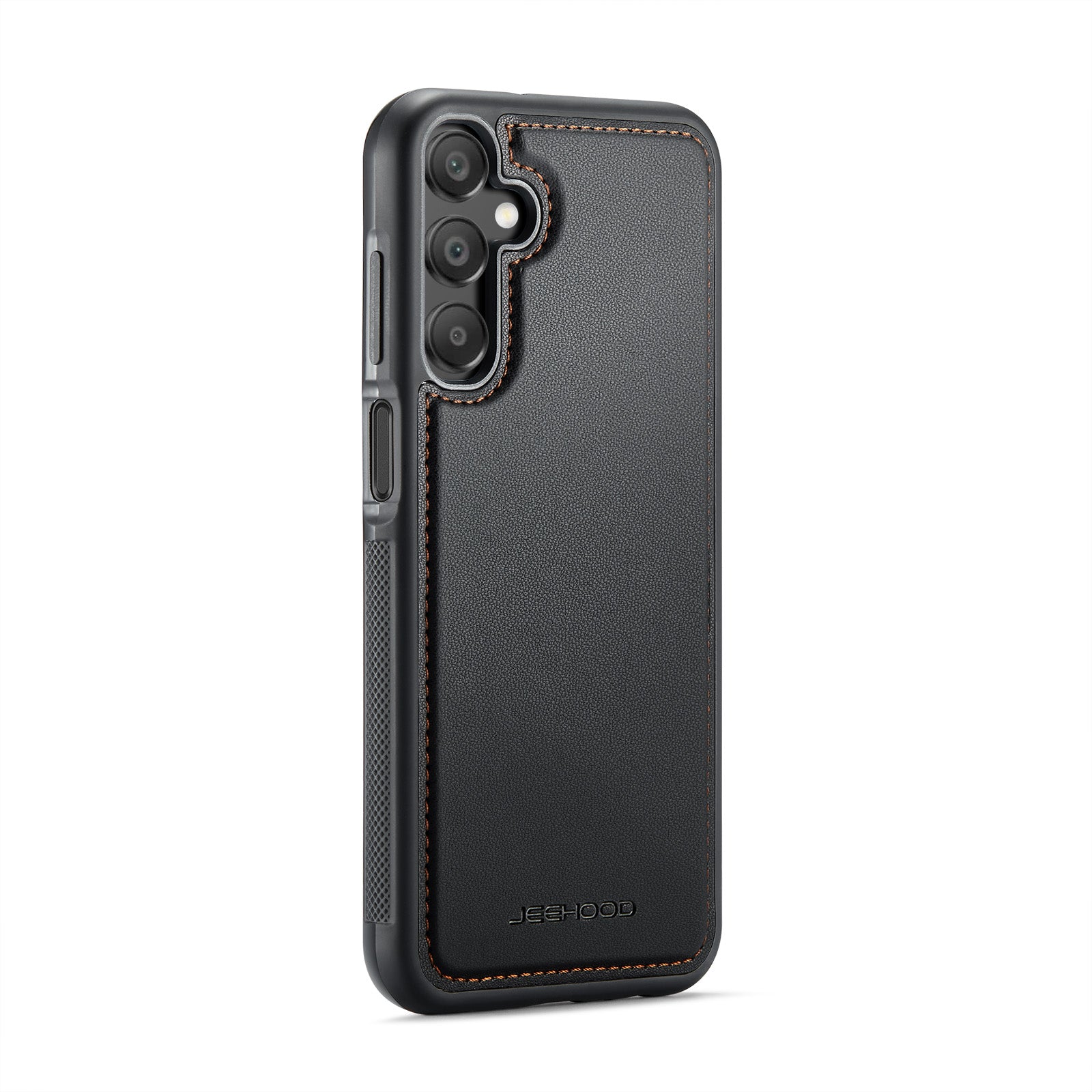 For Samsung Galaxy A16 5G Case JEEHOOD J05 Leather Phone Cover with Card Holder Kickstand RFID Blocking - Black