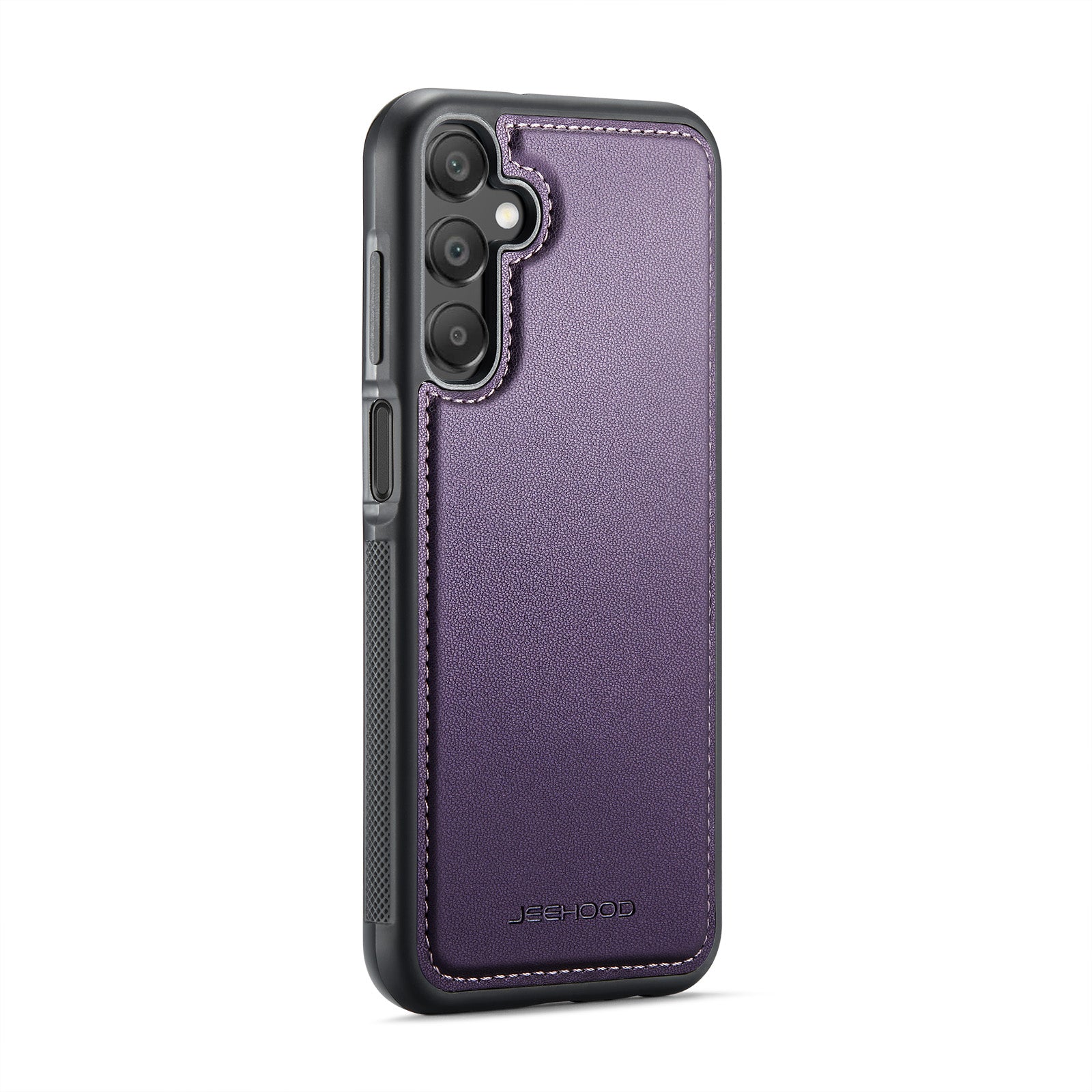 For Samsung Galaxy A16 5G Case JEEHOOD J05 Leather Phone Cover with Card Holder Kickstand RFID Blocking - Purple