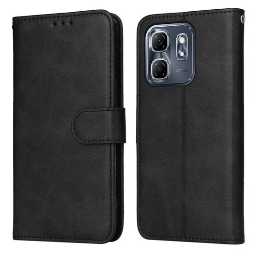 For Infinix Hot 50i 4G / Smart 9 4G Case Wallet PU Leather Folio Flip Phone Cover - Black