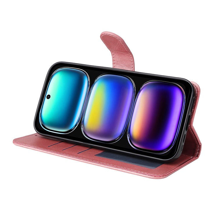 For Infinix Hot 50i 4G / Smart 9 4G Case Wallet PU Leather Folio Flip Phone Cover - Pink