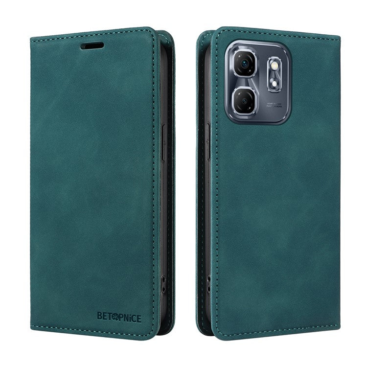 BETOPNICE 003 For Infinix Hot 50i 4G / Smart 9 4G Wallet Case Leather Phone Cover with Stand - Green