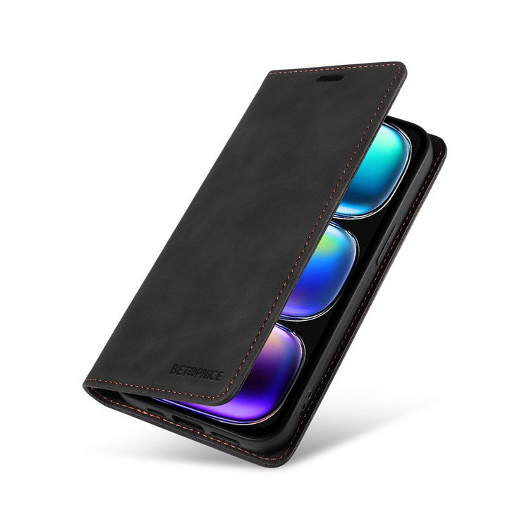 BETOPNICE 003 For Infinix Hot 50i 4G / Smart 9 4G Wallet Case Leather Phone Cover with Stand - Black