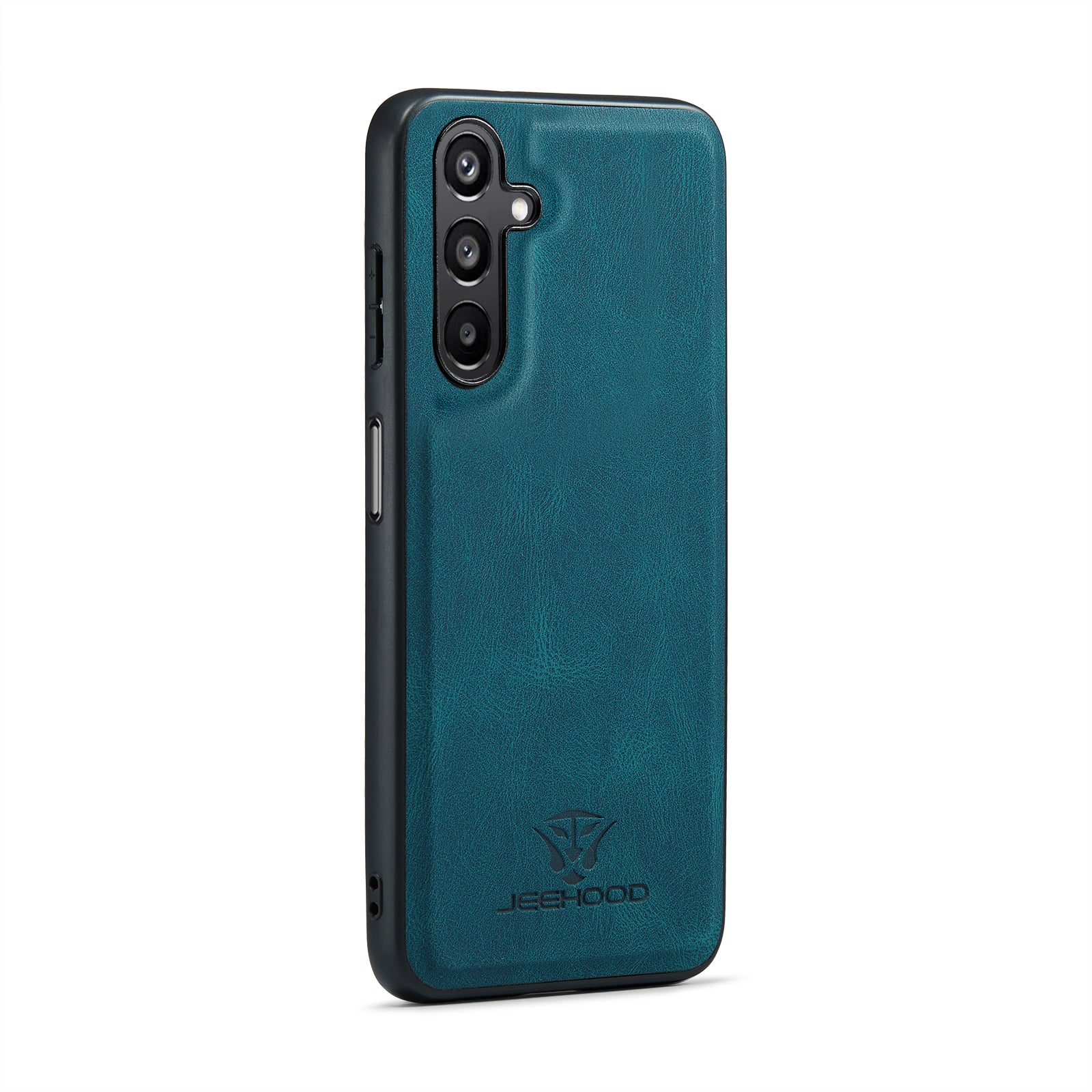For Samsung Galaxy A16 5G Case JEEHOOD J01 Retro Leather Phone Back Cover with Detachable Magnetic Card Holder - Blue