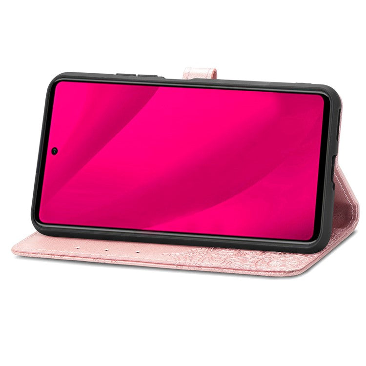 For Infinix Smart 9 4G Wallet Case Mandala Flower Leather Phone Cover Stand View - Rose Gold