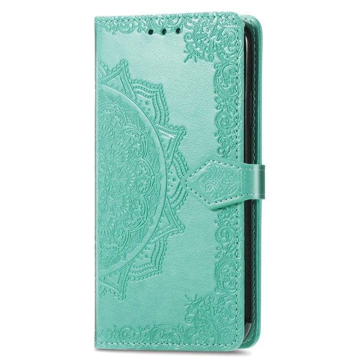 For Infinix Smart 9 4G Wallet Case Mandala Flower Leather Phone Cover Stand View - Green
