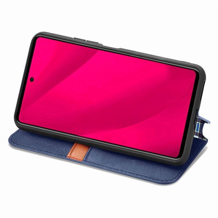 For Infinix Smart 9 4G Case Rhombus Imprint PU Leather Wallet Phone Cover - Blue