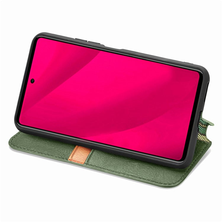 For Infinix Smart 9 4G Case Rhombus Imprint PU Leather Wallet Phone Cover - Green