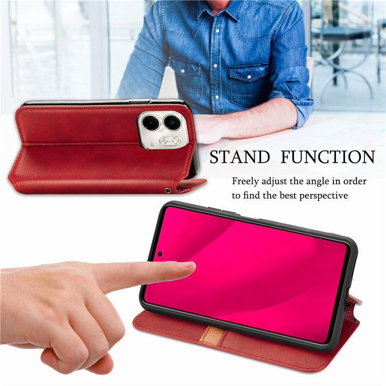 For Infinix Smart 9 4G Case Rhombus Imprint PU Leather Wallet Phone Cover - Red