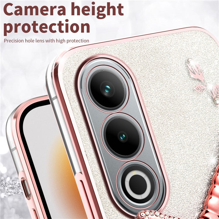 KADEM For OnePlus Ace 3V 5G Case Dragonfly Kickstand TPU Flowers Glitter Phone Cover - Pink