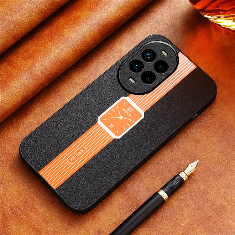 KADEM For Huawei nova 13 Pro 5G Case Leather+TPU+Acrylic Anti-Scratch Phone Cover - Orange