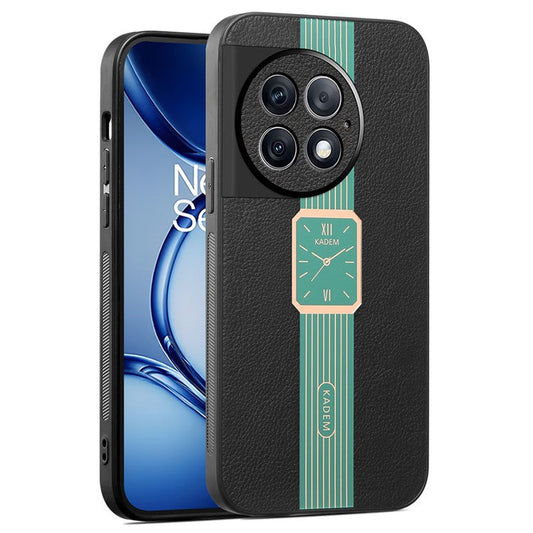 KADEM For OnePlus 13 Case Leather+TPU+Acrylic Anti-Scratch Phone Cover - Green