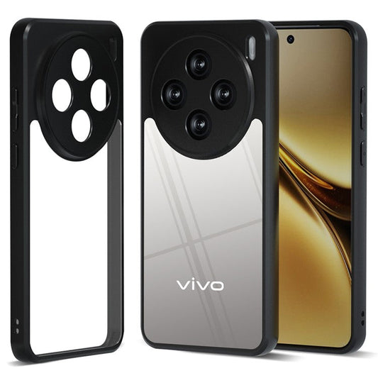 IBMRS For vivo X200 5G Case TPU + PC Heavy Duty Shockproof Phone Cover Camera Protection - Transparent Black