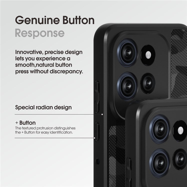 IBMRS For Motorola Edge 50 Neo 5G / S50 5G Case TPU + PC Heavy Duty Shockproof Phone Cover Camera Protection - Matte Black