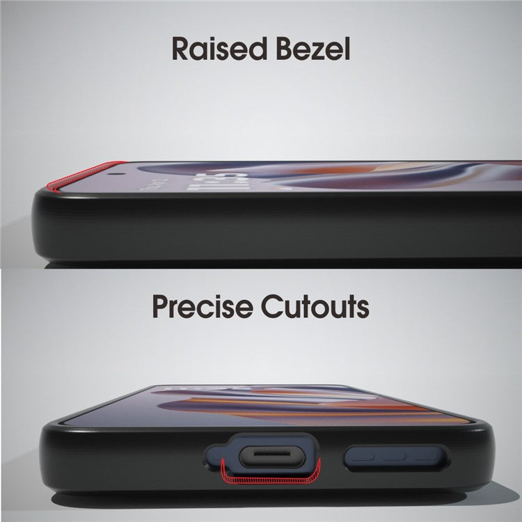 IBMRS For Motorola Edge 50 Neo 5G / S50 5G Case TPU + PC Heavy Duty Shockproof Phone Cover Camera Protection - Matte Black