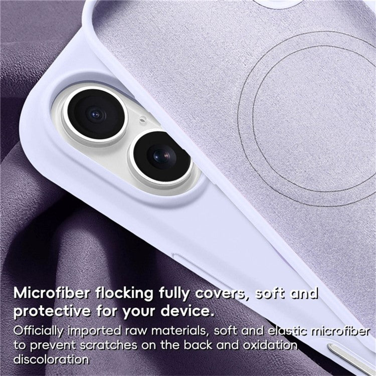 For iPhone 16 Plus Case Compatible with MagSafe Liquid Silicone Anti-Drop Phone Cover - Blue
