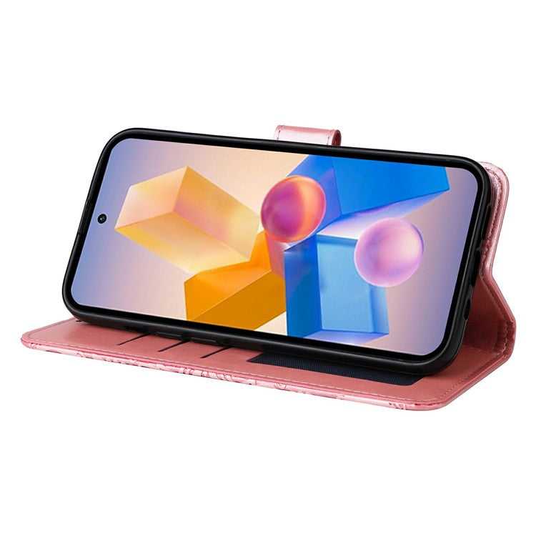 Leather Case for Infinix Smart 8 Plus / Smart 8 Pro 4G / Smart 8 4G / Hot 40i / TECNO Spark 20 / Spark Go 2024 4G / Pop 8 Sunflower Wallet Cover - Pink