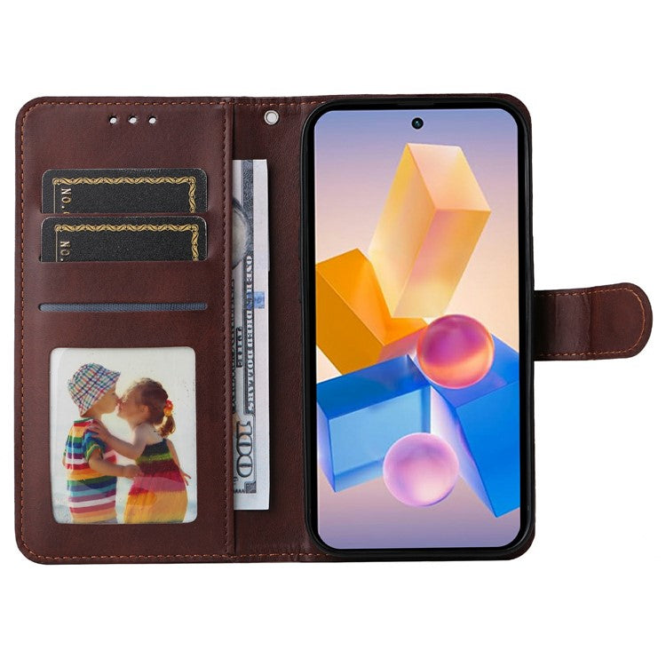 Wallet Case for Infinix Smart 8 Plus / Smart 8 Pro 4G / Smart 8 4G / Hot 40i / TECNO Spark 20 / Spark Go 2024 4G Leather Phone Cover - Brown