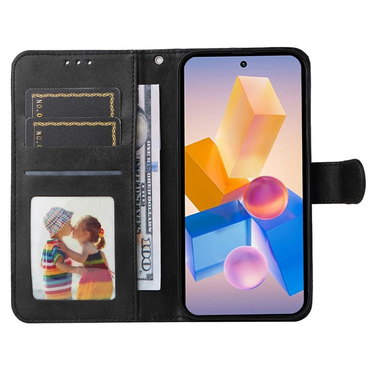 Wallet Case for Infinix Smart 8 Plus / Smart 8 Pro 4G / Smart 8 4G / Hot 40i / TECNO Spark 20 / Spark Go 2024 4G Leather Phone Cover - Black