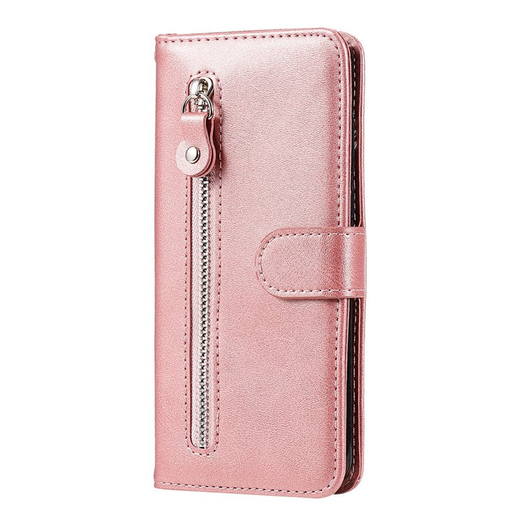 Zipper Wallet Case for Infinix Smart 8 Plus / Smart 8 Pro 4G / Smart 8 4G / Hot 40i / TECNO Spark 20 / Spark Go 2024 4G Leather Cover - Pink