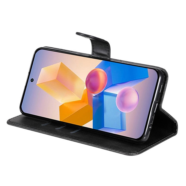 Zipper Wallet Case for Infinix Smart 8 Plus / Smart 8 Pro 4G / Smart 8 4G / Hot 40i / TECNO Spark 20 / Spark Go 2024 4G Leather Cover - Black