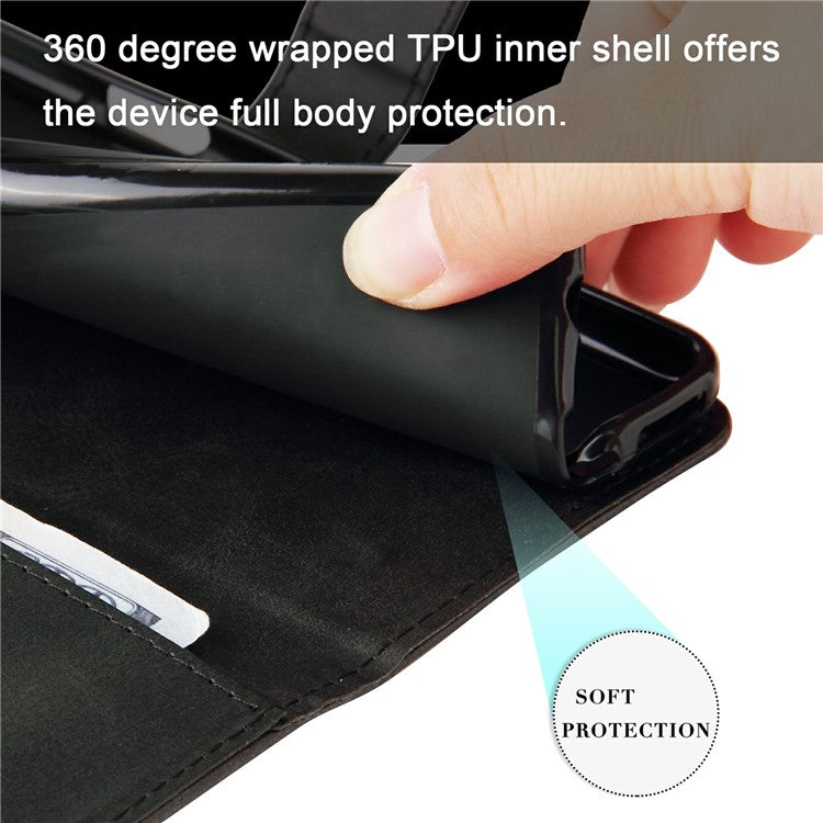 Zipper Wallet Case for Infinix Smart 8 Plus / Smart 8 Pro 4G / Smart 8 4G / Hot 40i / TECNO Spark 20 / Spark Go 2024 4G Leather Cover - Black