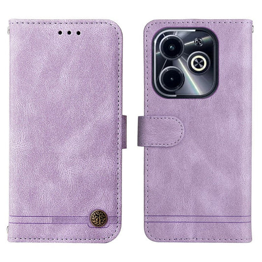 Wallet Case for Infinix Smart 8 Plus / Smart 8 Pro 4G / Smart 8 4G / Hot 40i / TECNO Spark 20 / Spark Go 2024 4G Leather Phone Cover - Purple