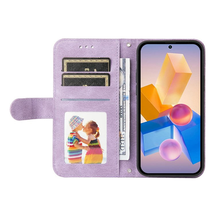 Wallet Case for Infinix Smart 8 Plus / Smart 8 Pro 4G / Smart 8 4G / Hot 40i / TECNO Spark 20 / Spark Go 2024 4G Leather Phone Cover - Purple