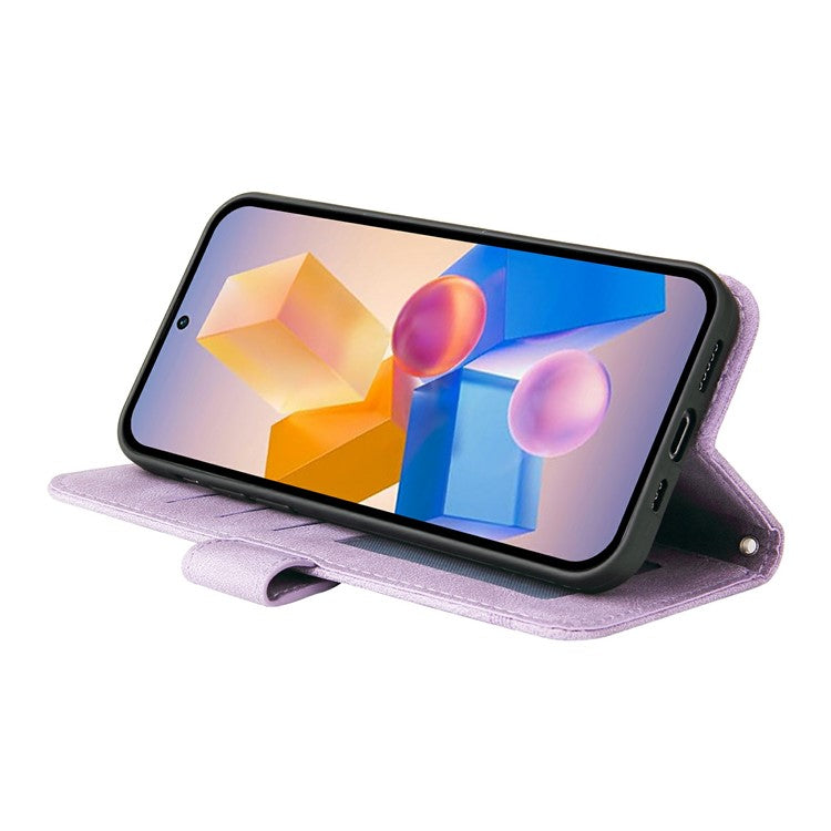 Wallet Case for Infinix Smart 8 Plus / Smart 8 Pro 4G / Smart 8 4G / Hot 40i / TECNO Spark 20 / Spark Go 2024 4G Leather Phone Cover - Purple
