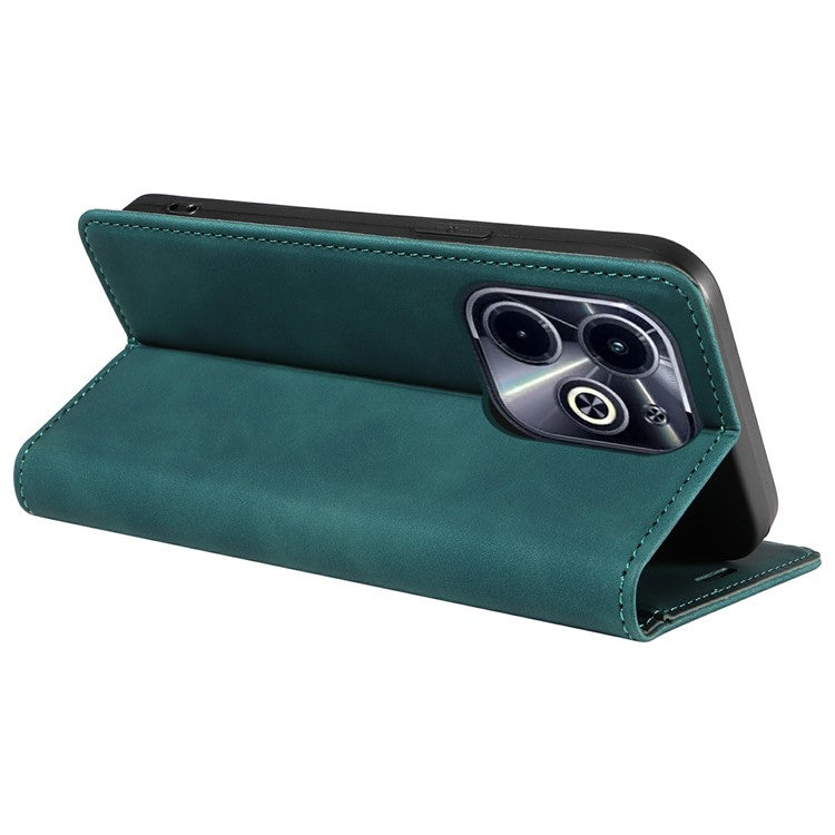 BETOPNICE 003 Wallet Case for Infinix Smart 8 Plus / Smart 8 Pro 4G / Smart 8 4G / Hot 40i / TECNO Spark Go 2024 4G Leather Phone Cover - Green