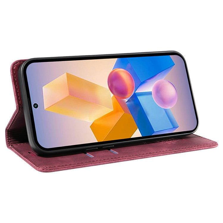 BETOPNICE 003 Wallet Case for Infinix Smart 8 Plus / Smart 8 Pro 4G / Smart 8 4G / Hot 40i / TECNO Spark Go 2024 4G Leather Phone Cover - Red