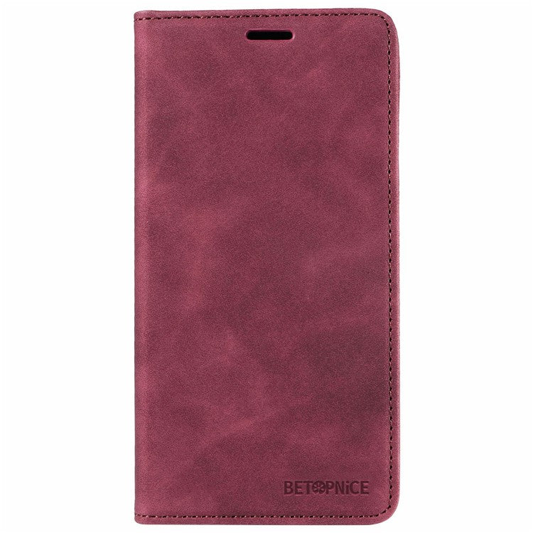 BETOPNICE 003 Wallet Case for Infinix Smart 8 Plus / Smart 8 Pro 4G / Smart 8 4G / Hot 40i / TECNO Spark Go 2024 4G Leather Phone Cover - Red