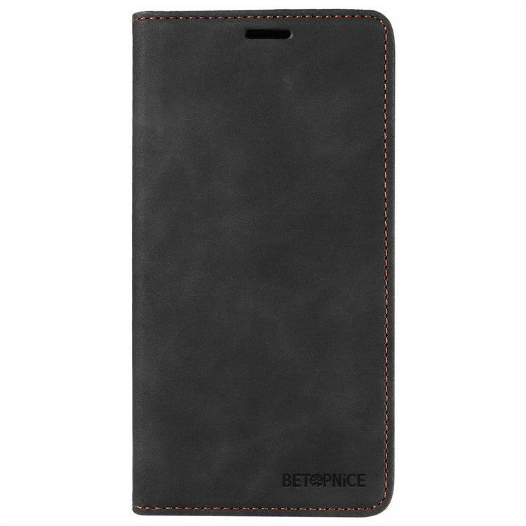 BETOPNICE 003 Wallet Case for Infinix Smart 8 Plus / Smart 8 Pro 4G / Smart 8 4G / Hot 40i / TECNO Spark Go 2024 4G Leather Phone Cover - Black