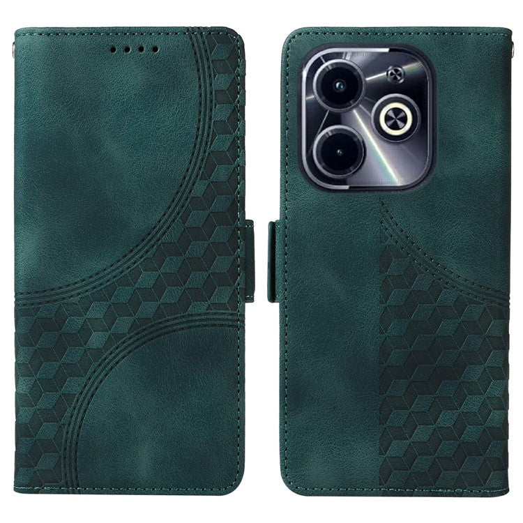 Leather Case for Infinix Smart 8 Plus / Smart 8 Pro 4G / Smart 8 4G / Hot 40i / TECNO Spark 20 / Spark Go 2024 4G Phone Cover - Green