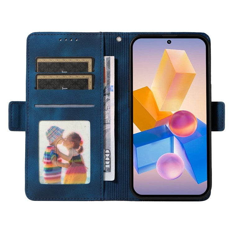 Leather Case for Infinix Smart 8 Plus / Smart 8 Pro 4G / Smart 8 4G / Hot 40i / TECNO Spark 20 / Spark Go 2024 4G Phone Cover - Blue