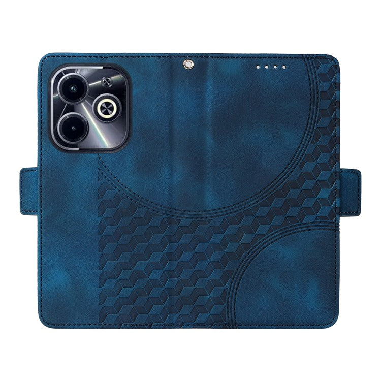 Leather Case for Infinix Smart 8 Plus / Smart 8 Pro 4G / Smart 8 4G / Hot 40i / TECNO Spark 20 / Spark Go 2024 4G Phone Cover - Blue