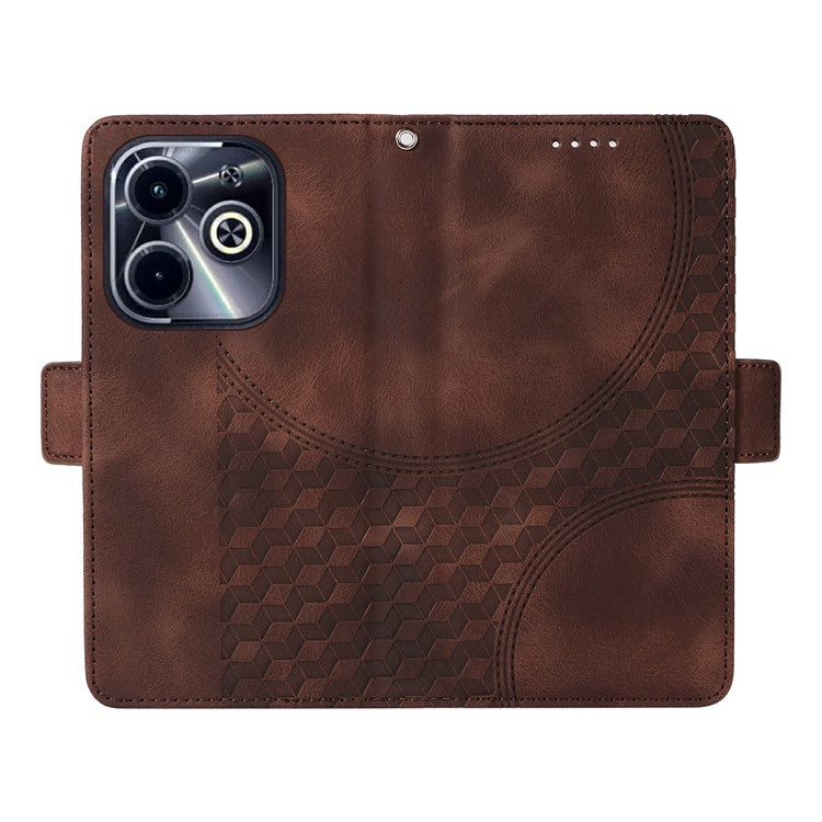 Leather Case for Infinix Smart 8 Plus / Smart 8 Pro 4G / Smart 8 4G / Hot 40i / TECNO Spark 20 / Spark Go 2024 4G Phone Cover - Brown