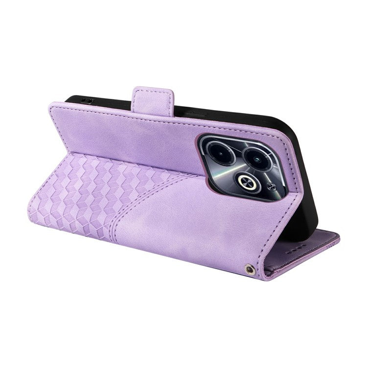 Leather Case for Infinix Smart 8 Plus / Smart 8 Pro 4G / Smart 8 4G / Hot 40i / TECNO Spark 20 / Spark Go 2024 4G Phone Cover - Purple