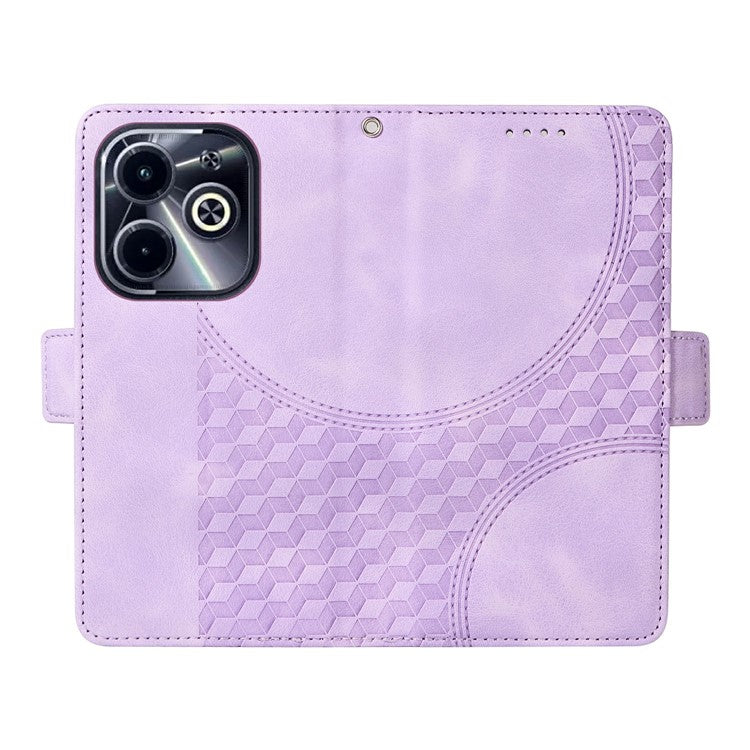 Leather Case for Infinix Smart 8 Plus / Smart 8 Pro 4G / Smart 8 4G / Hot 40i / TECNO Spark 20 / Spark Go 2024 4G Phone Cover - Purple