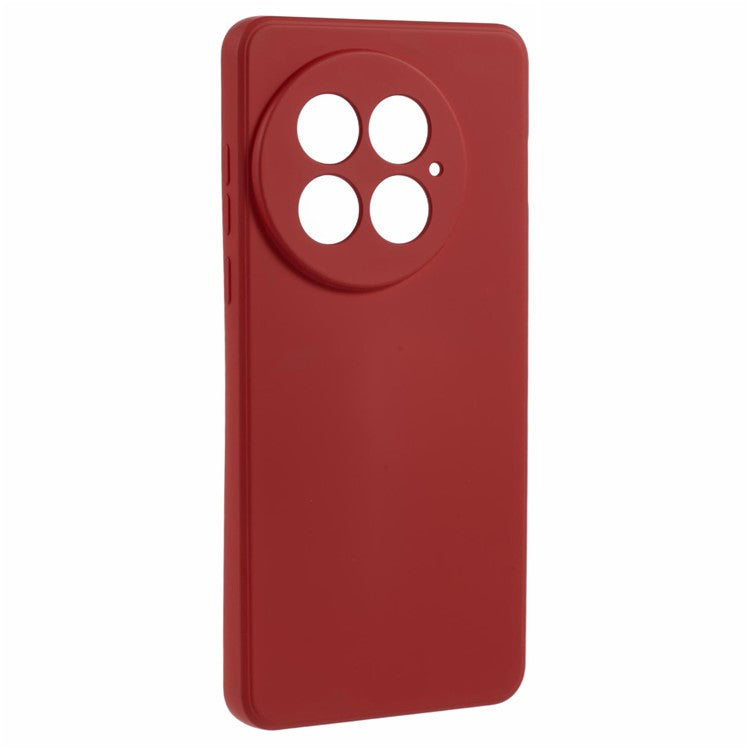 For OnePlus 13 Case TPU Back Soft Anti-Scratch Fiber Lining Phone Cover - Red