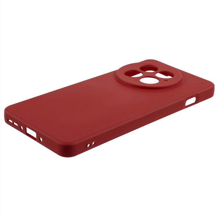 For OnePlus 13 Case TPU Back Soft Anti-Scratch Fiber Lining Phone Cover - Red